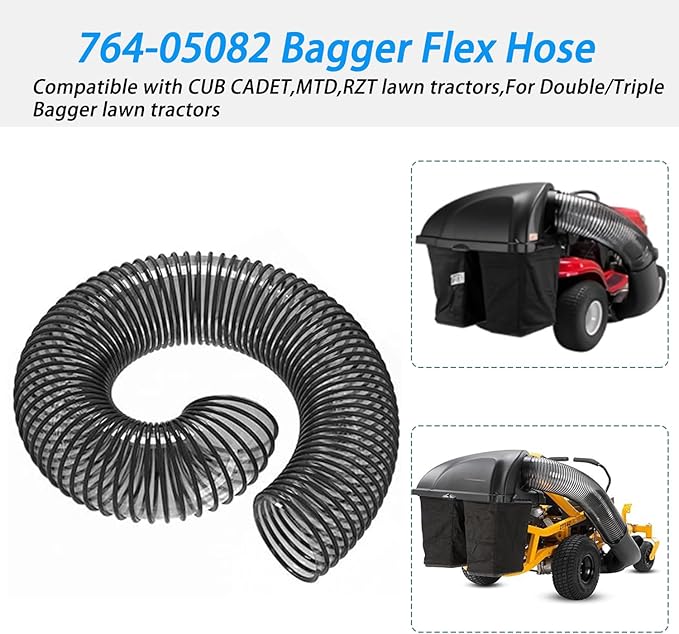 kerlista Replacement Parts 764-05082 Bagger Flex Hose Lawn Tractors Hose Grass Catcher Hose Compatible with cub Cadet Lawn Bagger MTD RZT Lawn Tractors Most Bland Tractors movwers