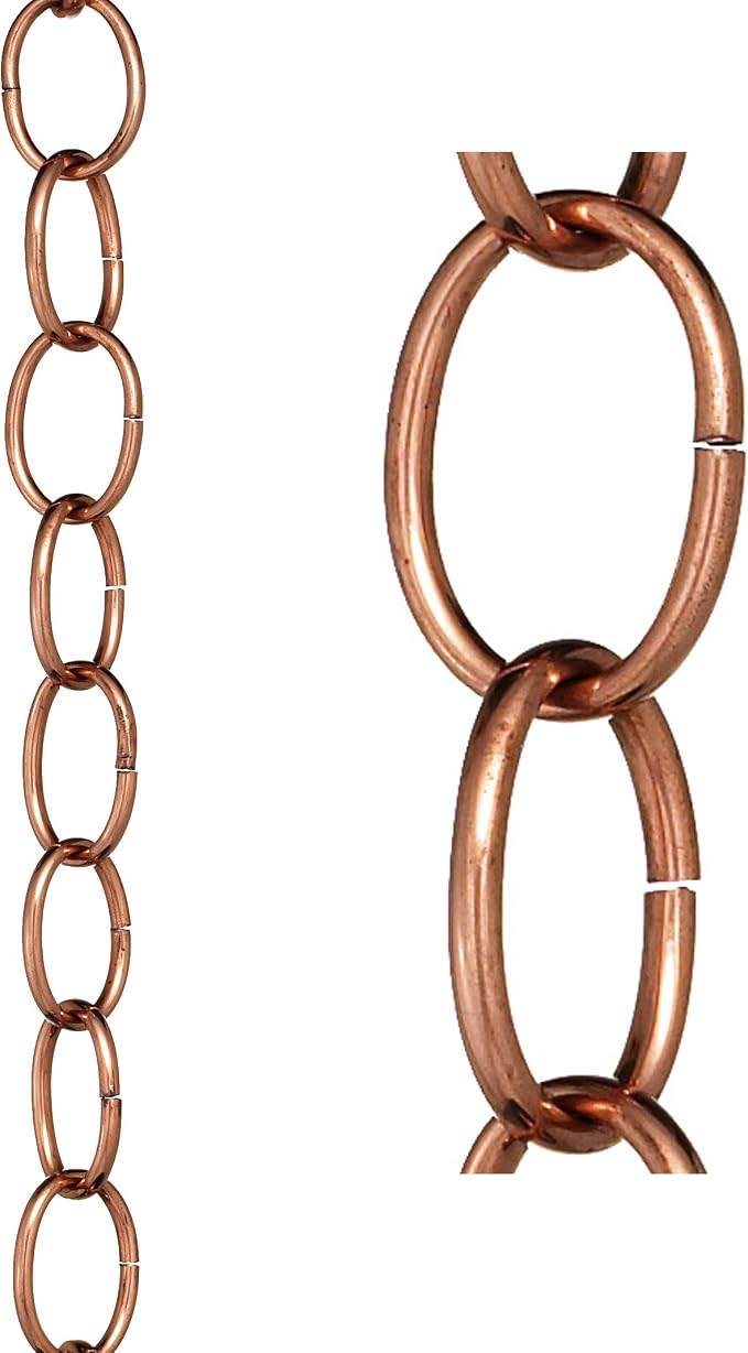 Good Directions 485P-8 Chain Link Rain Chain 8-1/2 Feet Long, 12 Large Figures, 100% Pure Copper