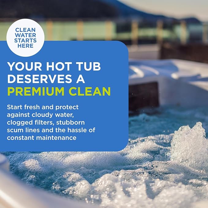 FROG Pipe & Jet Cleanser for Hot Tubs - Single Dose Deep Clean Purge Cleaner Packets for Clear Water - Prefilled for Hot Tubs up to 600 Gallons - 4 Pack