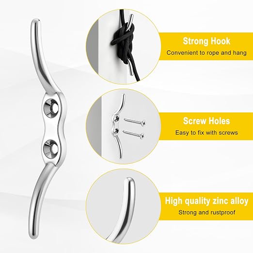 2 Sets M32 Cable Pulley System for Lifting Hanging, Including Heavy Duty Stainless Steel Single Pulley Block with 66FT Nylon Rope, Snap Hooks, Eye Pad Plate, Rope Cleat Hook, Loading 551lb