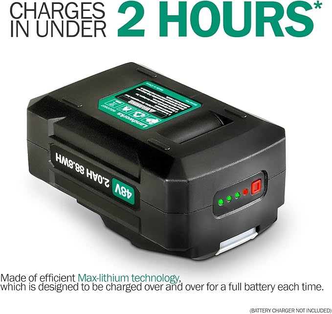 Landworks Super Duty Pro 48V DC 2Ah Lithium Ion Rechargeable Battery 88.8 Watt Hours (Battery Only, For Landworks Electric Earth/Ice Auger Power Head & Li-Ion Wagon/Service Cart - All Not Included)