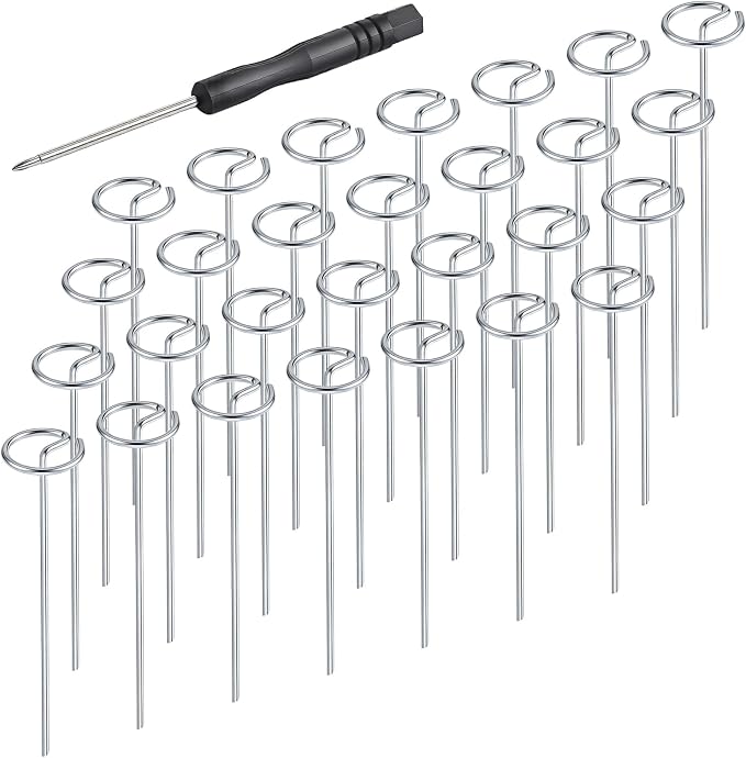 200pcs Landscape Fabric Pins G-Shape Staples Galvanized Carbon Steel Garden Stake Not Easy to Bend 6in x 1.2in Weed Barrier Fabric Stakes for Garden Yard Plant Cover Christmas Outdoor