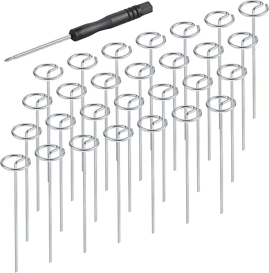 200pcs Landscape Fabric Pins G-Shape Staples Galvanized Carbon Steel Garden Stake Not Easy to Bend 6in x 1.2in Weed Barrier Fabric Stakes for Garden Yard Plant Cover Christmas Outdoor