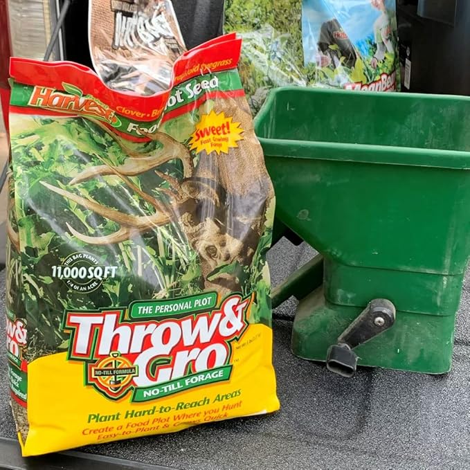 EVOLVED HARVEST Throw & Gro No-Till Forage for Deer - Easy-to-Plant Fast-Growing Food Plot Seeds, 5 Lbs