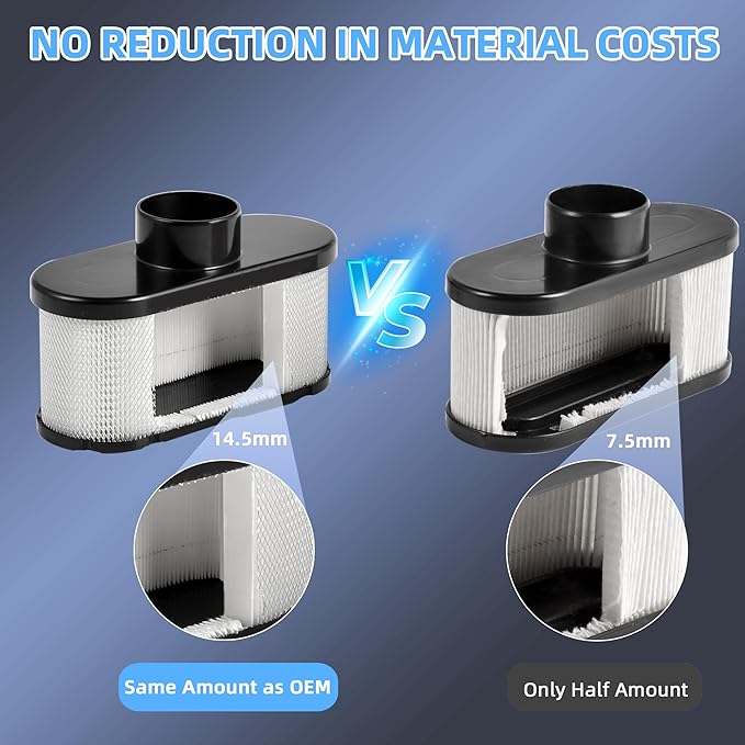 2 Pack 11013-0752 Air Filter for Kawasaki FR691V FR651V FR730V FS481V FS541V FS600V FS651V FS691V FS730V 11013-0813 11013-7049 11013-0726 11013-7047 KM-11013-0752 John Deere MIU12555 X350 X300 X320