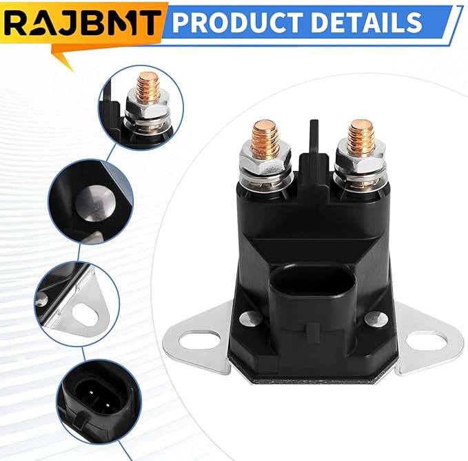 12V Lawn Mower Solenoid Parts 04781700 Starter Solenoid Part Compatible with Ari-ens Gravely Z00M IKON ZTX ZT XL Zero Turn Mower ATV Vehicle Snowmobile Garden DIY Tool