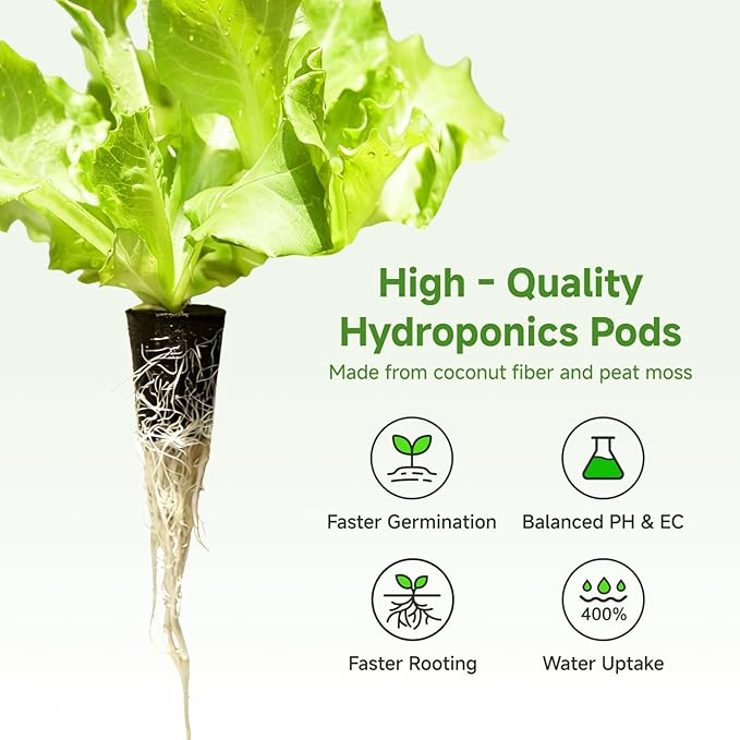 50 Pack Round hydroponic Growth Sponge, Suitable for Indoor and Outdoor hydroponic Gardens, Seed Germination, Plant Rooting, Vegetable Cultivation, Flower Arrangement