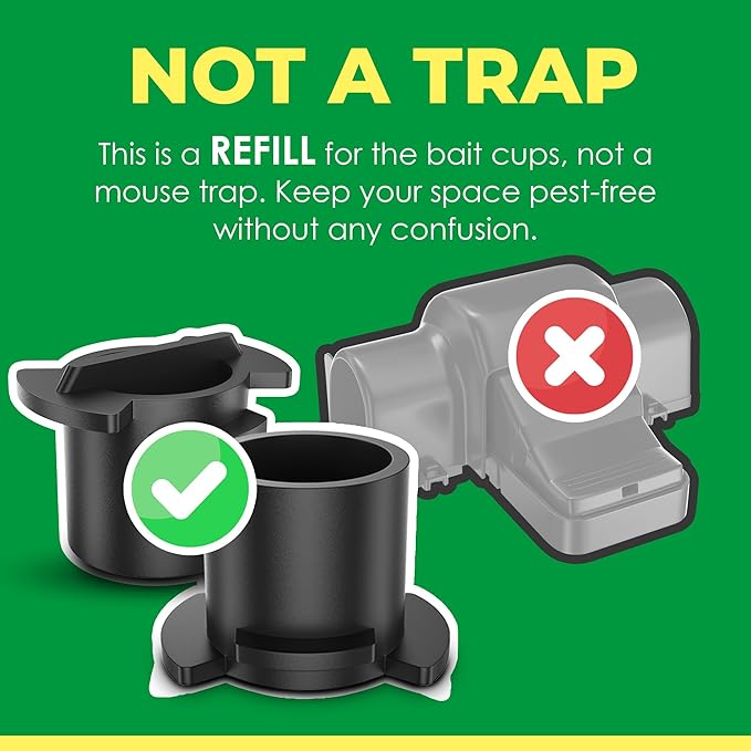 Mouse Trap Bait Refill Pack - 10-Pack Peanut Butter Scented Bait Enhancer for Rodent Traps | Universal Twist-in Design for Easy Setup | Increase Trap Efficiency | UCatch