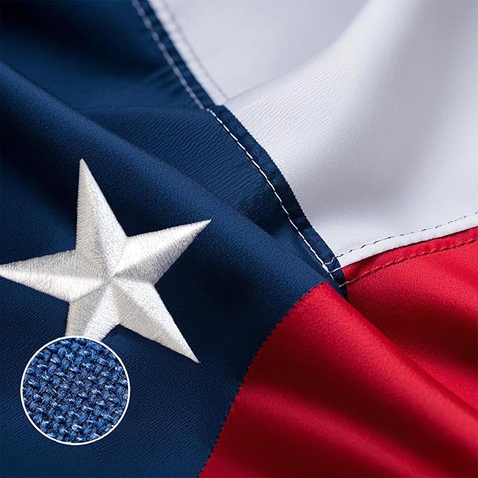 YASUN State of Texas 3x5 FT Flag, Premium Texas Flags Heavy Duty Outdoor High Wind Flag, Vivid Color, Durable Brass Grommets - Longest Lasting USA Flags