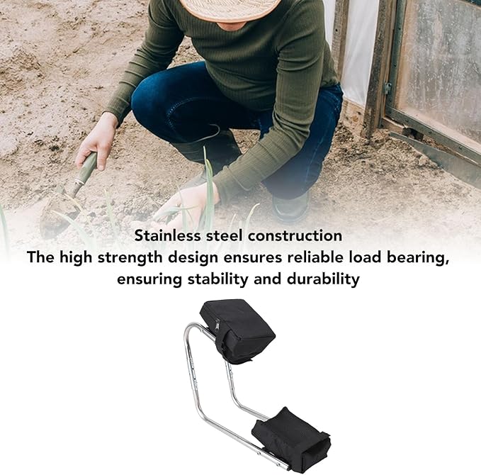 Fockety Knee Seat - Labor Saving Kneeseat, Stainless Steel Construction, Ergonomic Knee Ankle Support