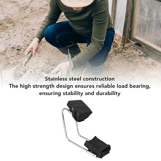 GOTOTOP Knee Seat Gardening Tool Stainless Steel Ergonomic Ankle Support Multifunctional Knee Seat Leg Brace for Gardening Work