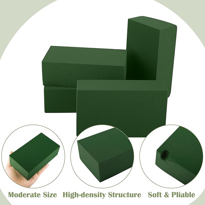 Hahood 36 Packs Floral Foam Blocks Wet & Dry Floral Foam Bricks 5.5x3.1x1.8 Inch Flower Arranging Kit for Fresh and Artificial Flowers Florist Foam Blocks for Wedding Home Decor