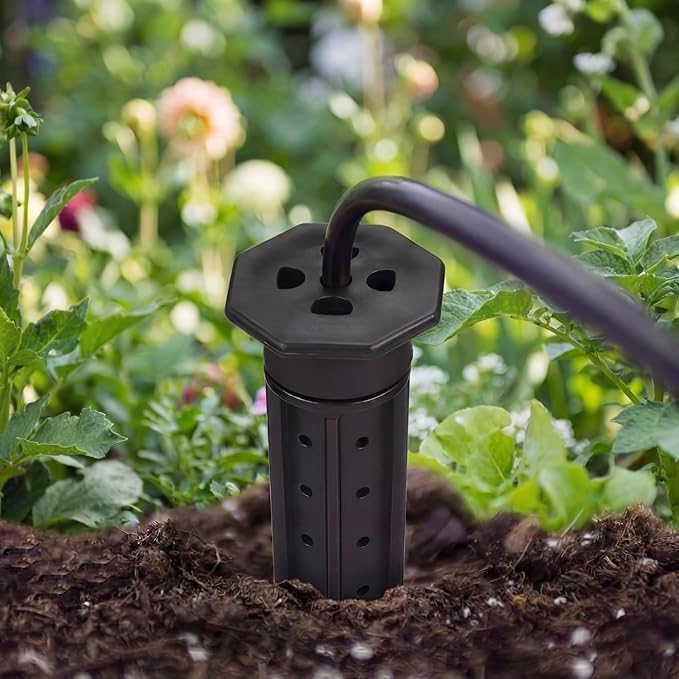 Briwooody 3 Pack Garden Watering Stake Large UV-Protected ABS Plastic Deep Root Irrigation Spike for Trees, Shrubs, Bushes, Shrubs, Flowers, Fruits, Vegetables, Potted Plants (8 Inch)