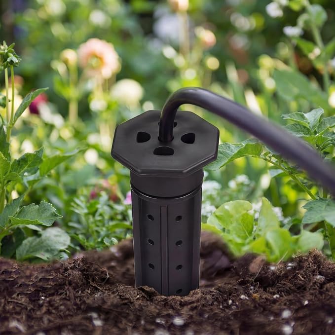 Briwooody 9 Pack Garden Watering Stake Large UV-Protected ABS Plastic Deep Root Irrigation Spike for Trees, Shrubs, Bushes, Shrubs, Flowers, Fruits, Vegetables, Potted Plants (8 Inch)