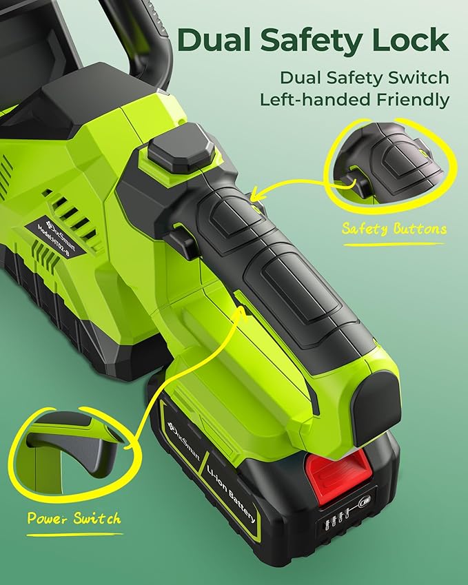 20'' Hedge Trimmer Cordless with 2pcs 4000mAh Battery, Electric Handheld Bush Clipper with Rechargeable Batteries, 3000RPM 180° Rotatable Head, 2/3'' Blade Gap Green,Gifts for Mother’s Day