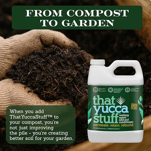 that Yucca Stuff™| OMRI Listed for Organic Production| Soil Conditioner & wetting Agent| 97% Yucca Schidigera Extract w/Citric & Humic Acids| Plant Health| Eco-Friendly| 32 oz