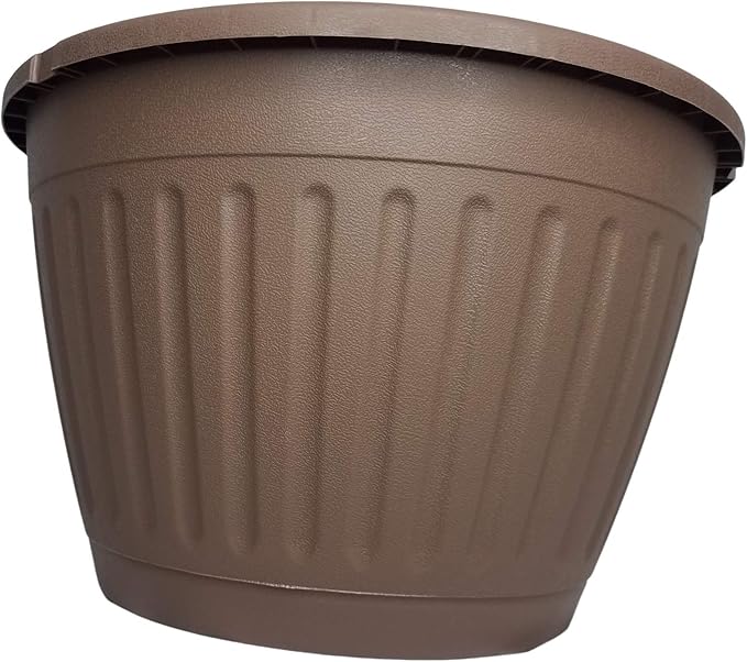 Landmark Plaics 10 inch Imperial Plastic Hanging Basket (Brown, 5)