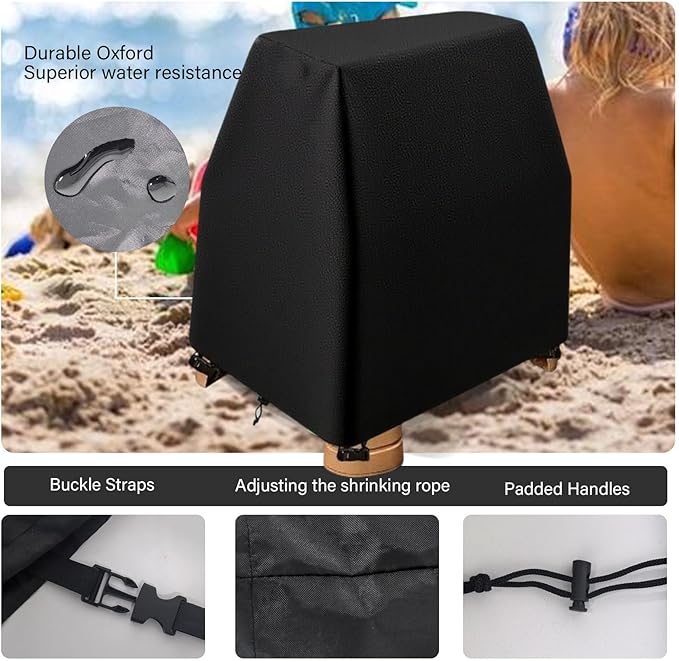 Kids Water Table cover suitable for Rain Showers Splash Pond Water Table (Black, 41"Lx25"Wx33"H)