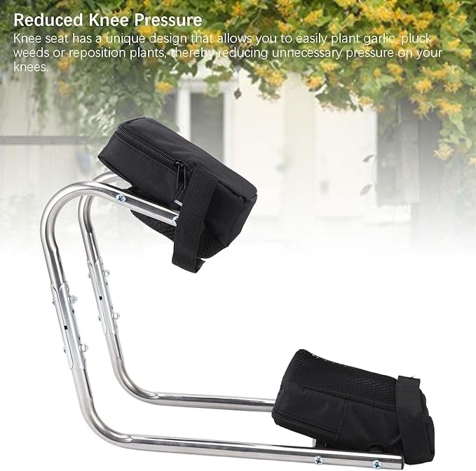 Fockety Knee Seat - Labor Saving Kneeseat, Stainless Steel Construction, Ergonomic Knee Ankle Support