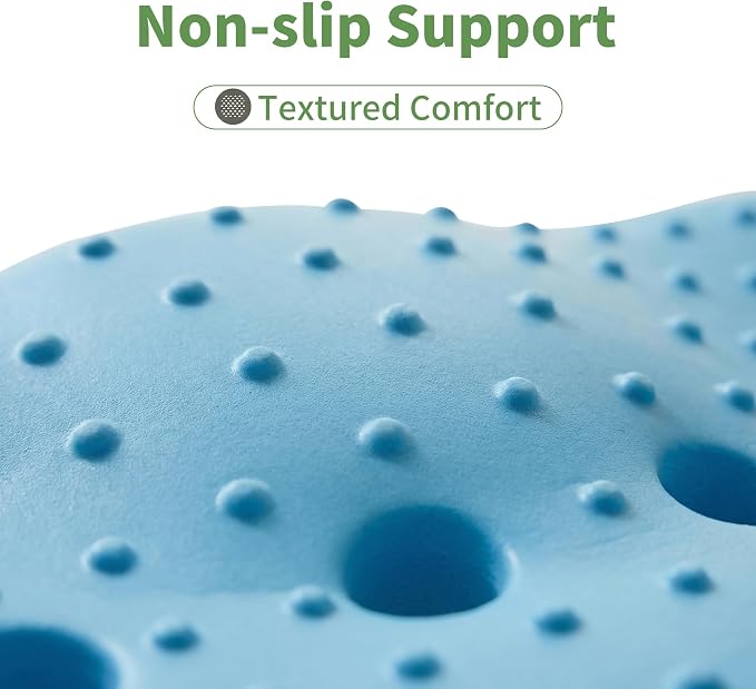 Poolside Seat Cushion, Pool Seat for Edge of Pool, Portable Outdoor Chair Mat with Carry Bag, Non-Slip & Quick-Drain for Swimming Pool, Patio, Deck, Hot Tub Bench (Blue, 2 PC)