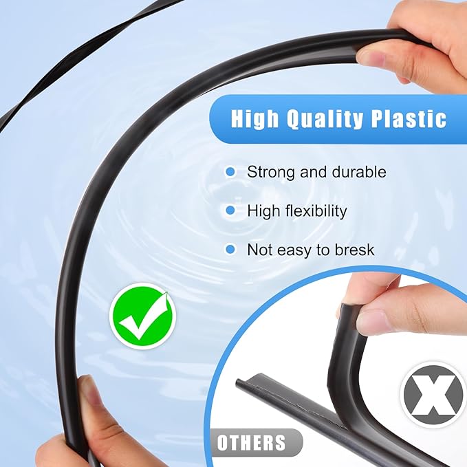 Coping Strips for Overlap Above Ground Pool Liners, Swimming Pool Plastic Liner Clips Replacement Patch Kit for 24ft Round, 15 X 30ft Oval and 16 X 24ft Oval (Qty 61, 15.74 inches Long)