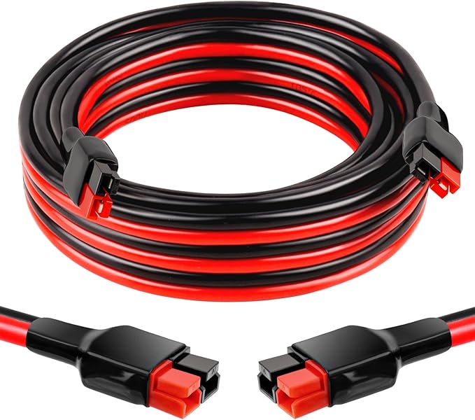 XRDS -RF 10AWG Anderson-Style Extension Cable 10FT, Anderson-Style 30A Connectors, Tinned Copper with PVC Jacket, Power Connect/Disconnect for Solar Panels, RVs, and Battery Systems