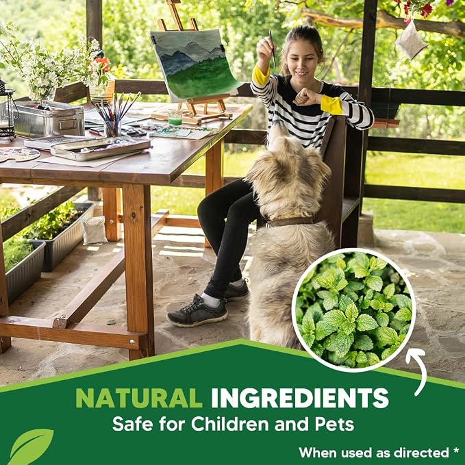 AUDQQM Squirrel Repellent, Outdoor Chipmunk Repellent, Keep Squirrels Away from Garden, Yard and Potted Plants, Chipmunk Deterrent Indoor, Family & Pet Safe, 10 Pouches