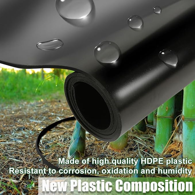 Tree Root Barrier Bamboo Barrier Tree Root Protector Bamboo Shield Plant Grass Weed Substrate Controller Heavy Duty Control System for Sidewalks Roads Driveways Landscape Edging Block 19.7FT*21.6IN