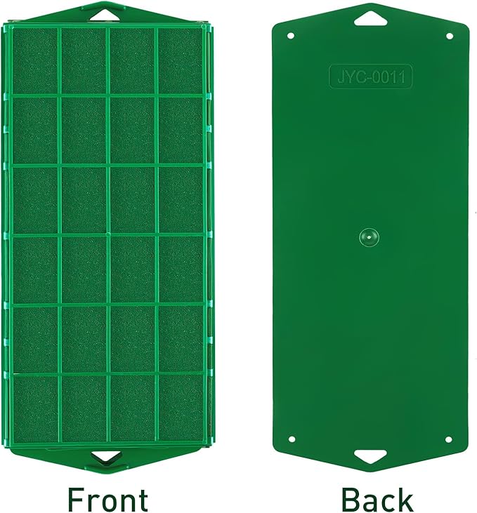 Hahood 4 Packs Floral Foam Cage Rectangle Flower Cage Holders with Floral Foam Flower Arrangement Supplies for Fresh Flowers, Home Wedding Decorations, 11.8 x 4.3 x 3.1 Inches