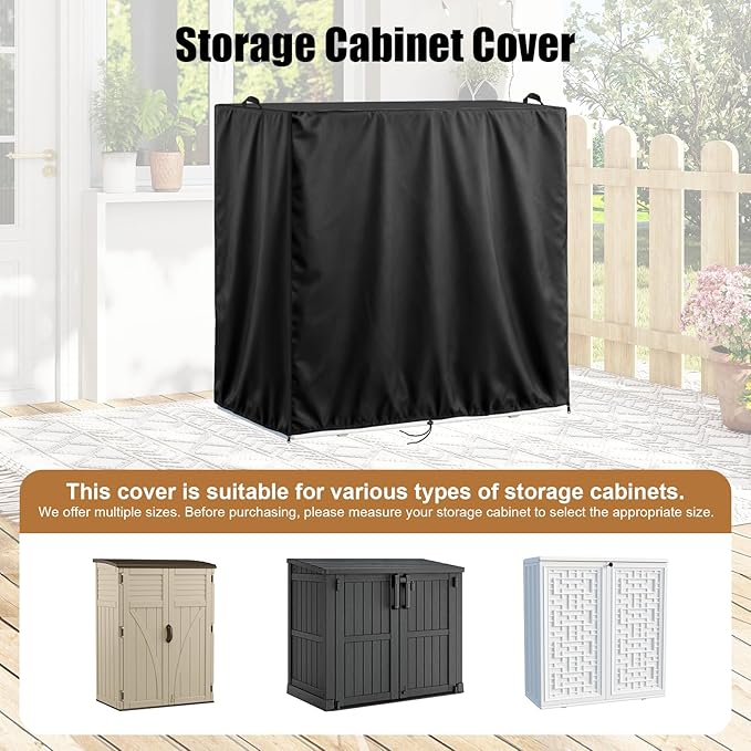 Kasla Storage Cabinet Cover, Outdoor Chest Storage Waterproof Cover, Weatherproof Cabinets Covers for Kitchen Patio Garden Backyard - 35"Lx15"Wx37"H