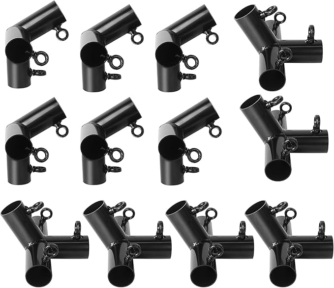Aoneky 1'' Corner Canopy Fitting Couplers Kit - Fits 3/4" EMT - Frame Carport Connectors (8-Legs Canopy Top Kit)