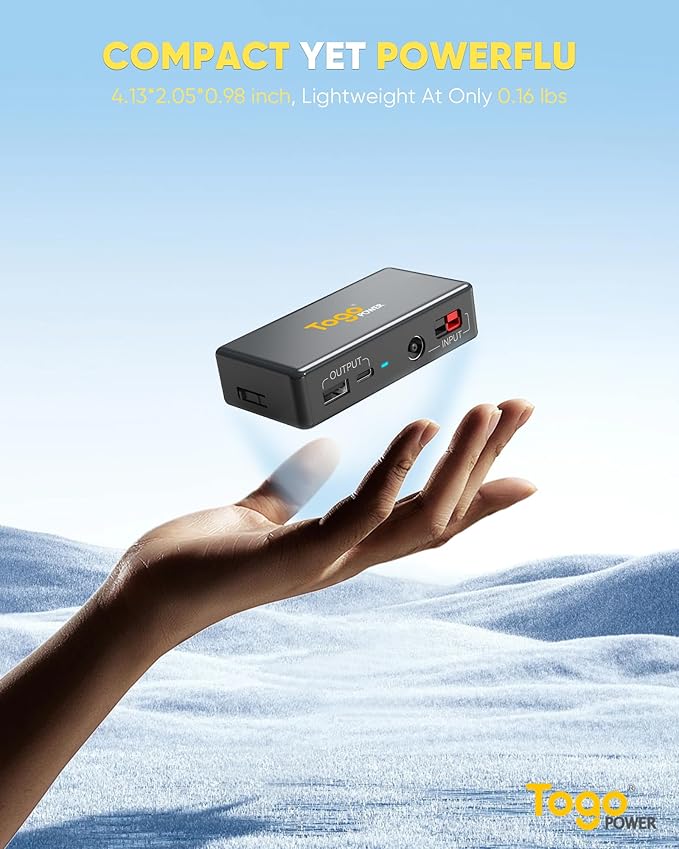 Portable Solar Charger Controller for Solar Panel, DC7909/Anderson Input 9.6V-32V, 24W USB-A/60W USB-C Fast Charging Output Port, Intelligent Restart Charging Protection