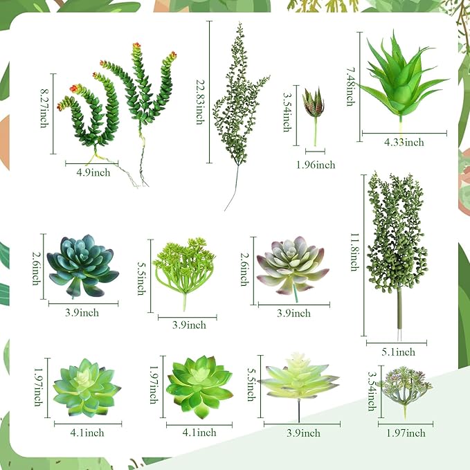 Rtteri 15 PCS Gray Wall Hanging Planter Set with Artificial Succulents, 3 Ceramic Geometric Wall Planters in 3 Sizes, Modern Indoor Decor for Living Room Bathroom Office