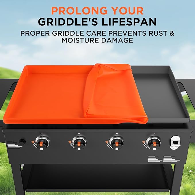 36" Silicone Griddle Mat for Blackstone 36 Inch Grill, Heavy Duty Food Grade Silicone Cover, All-Season Dirt & Rust Protection