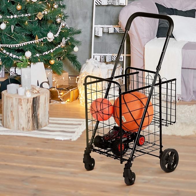 ReunionG Outdoor Utility Cart Wagon, Black, 12" x 12" x 12"