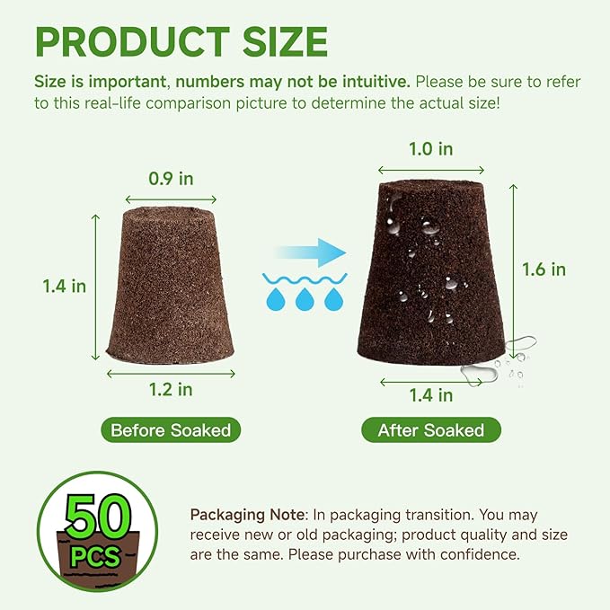 50 Pack Round hydroponic Growth Sponge, Suitable for Indoor and Outdoor hydroponic Gardens, Seed Germination, Plant Rooting, Vegetable Cultivation, Flower Arrangement