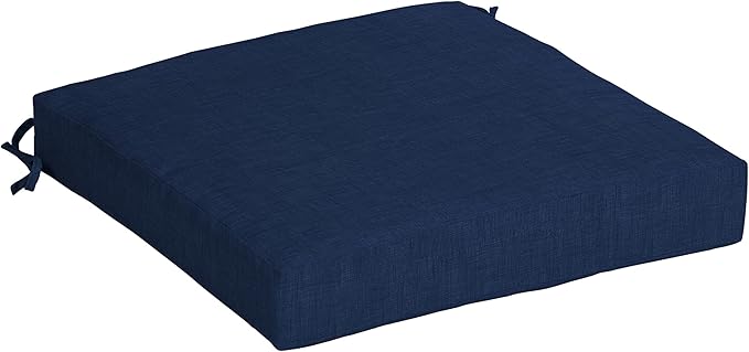 Arden Outdoor Seat Cushion, 19 x 19, Rain-Proof, Fade Resistant Sapphire Blue Leala