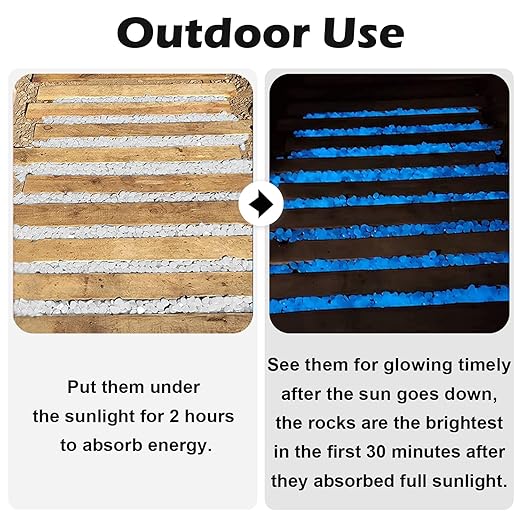 NAMTSO Glow in The Dark Rocks Outdoor, 200 pcs White Solar Rocks for Landscaping, Outdoor Decor Glow in The Dark Stones, Glowing Pebbles for Garden Backyard Patio Lawn Pond Fish Tank Aquarium Decor