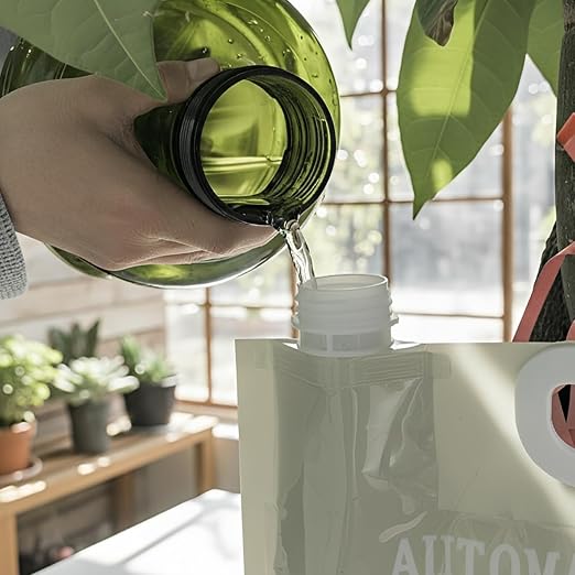 3PCS 6.5L Plant Self Watering Bag, Automatic Drip Irrigation System with 4 Adjustable Outlets & Precision Flow Control Valves, Waterer for Indoor Outdoor Potted Plants & Flowers, Vacation Care