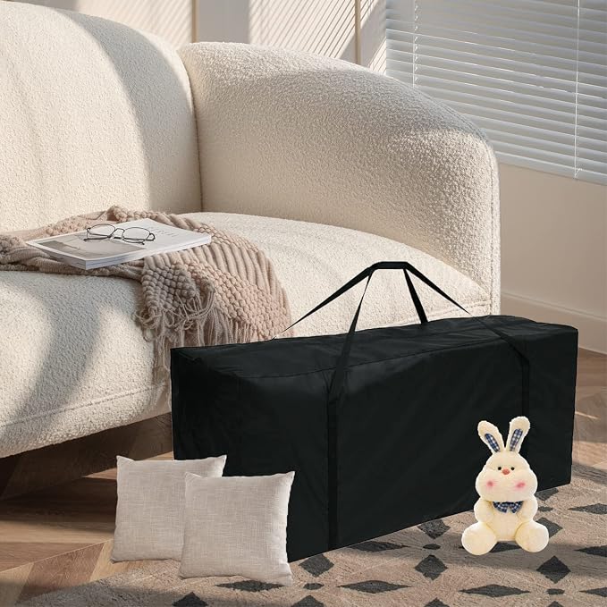 Outdoor Patio Cushion Storage Bags 68Inch Waterproof Extra Large Patio Furniture Cover Cushion Storage Bag with Handle and Zipper