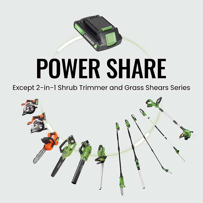 2-in-1 8" Cordless Pole Saw and 19" Pole Hedge Trimmer, Compatible with CURECURE 20V Battery, 9FT/9.37FT, 1500RPM Motor, Auto Oiling, Multi-Angle, Safety Lock, Use for Tree Trimming and Shrubs Pruning