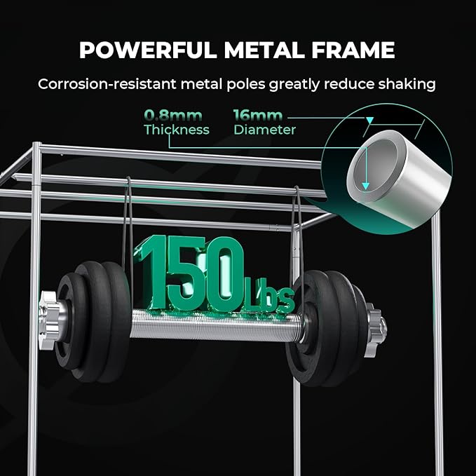 MARS HYDRO 4x4 Grow Tent Pro,48"x48"x80" 2000D Thickened Polyester Canvas & High Reflective Mylar,Larger Observation Window,Controller & Socket Hanger,for TSW2000/FC4800/FC-E4800 Indoor Plant Growing