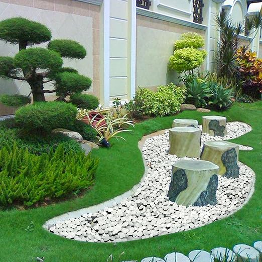 NAMTSO Glow in The Dark Rocks Outdoor, 200 pcs White Solar Rocks for Landscaping, Outdoor Decor Glow in The Dark Stones, Glowing Pebbles for Garden Backyard Patio Lawn Pond Fish Tank Aquarium Decor