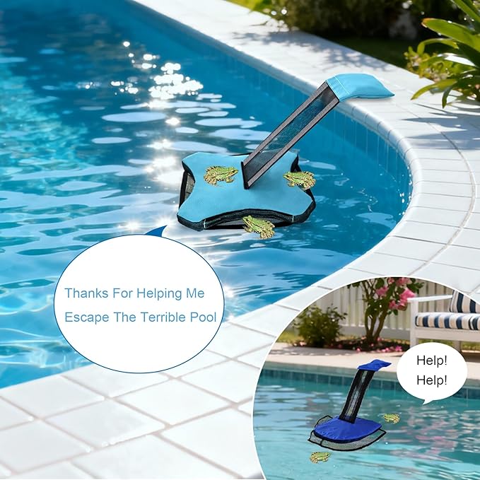 2Pcs Pool Frog Savers 900D Heavy Duty Animal Critter Escape Ramp for Swimming Pool Frog Ramp Ladder Floating Pad for Rescues Wildlife, Squirrel, Toads, Small Animal, Pool Maintenance Accessories