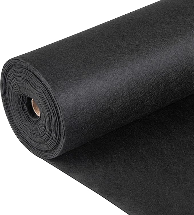 VEVOR Geotextile Landscape, 3ft x 100ft 8 oz, Non-Woven PP Drainage 350N Tensile Strength & 440 N Load Capacity, for Ground Cover, Garden Fabric, French Drains, Black
