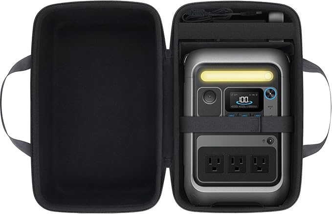 co2CREA Hard Travel Case Compatible with Anker SOLIX C300 / C200X Portable Power Station, Outdoor 288Wh LiFePO4 Battery 300W Solar Generator