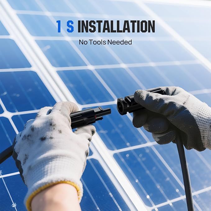 ECO-WORTHY Integrated Solar Connector 2-6 Y Branch Parallel PV Adapter Cable Wire Plug Tool Kit for Solar Panel(M/FFF+F/MMM)