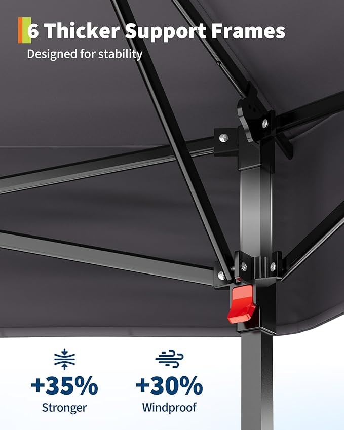GarveeLife 11'x11 Pop-Up Gazebo, Instant Outdoor Canopy Tent with Mosquito Nettings, Durable Steel Frame, Water, and UV Proof, for Patio, Garden, Courtyard, Party (Khaki)