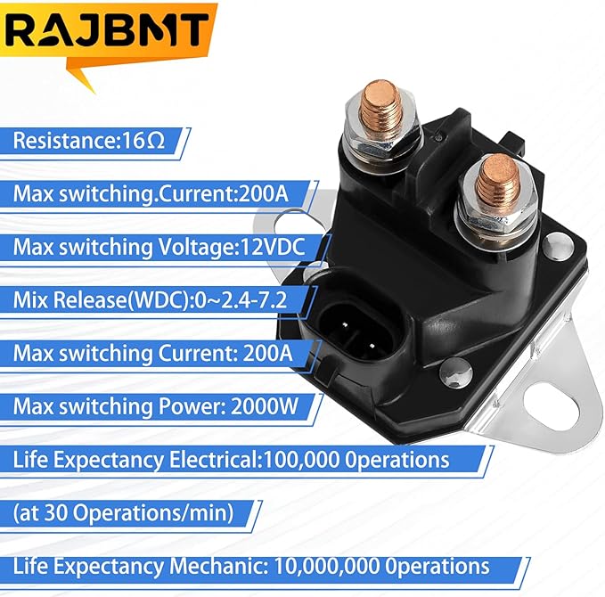 12V Lawn Mower Solenoid Parts 04781700 Starter Solenoid Part Compatible with Ari-ens Gravely Z00M IKON ZTX ZT XL Zero Turn Mower ATV Vehicle Snowmobile Garden DIY Tool
