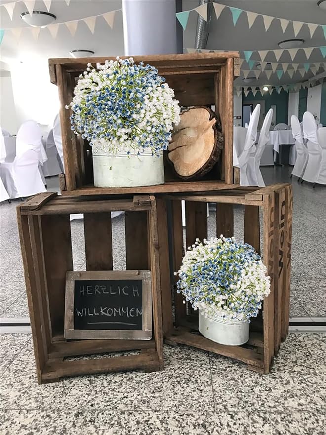 Baby's Breath Artificial Flowers Bulk 10 Pack (30pcs) Faux Baby Breath Plastic Flower Fake Gypsophila Flower Arrangement for Crafts Fake Flowers Bouquet for Wedding Centerpieces Mix Baby Breath